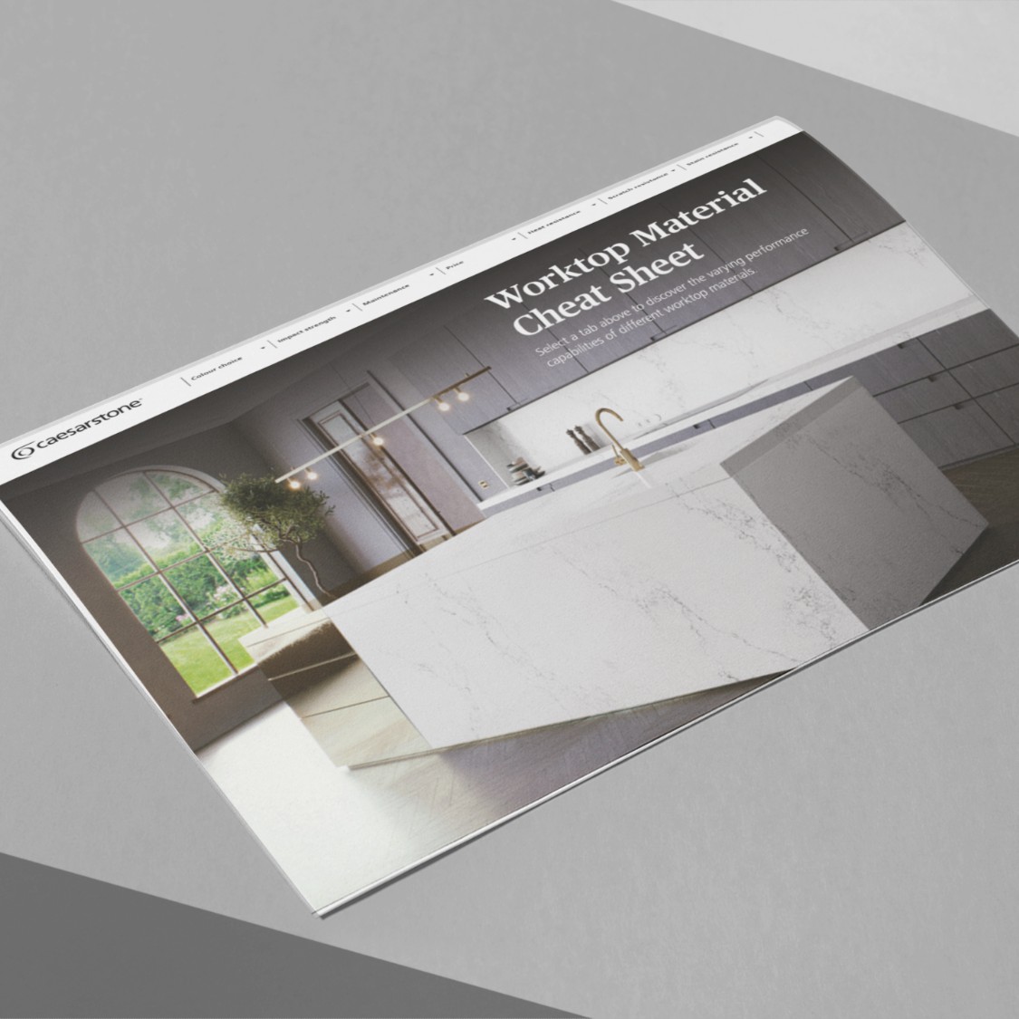 Download our 'Worktop Material Cheat Sheet'